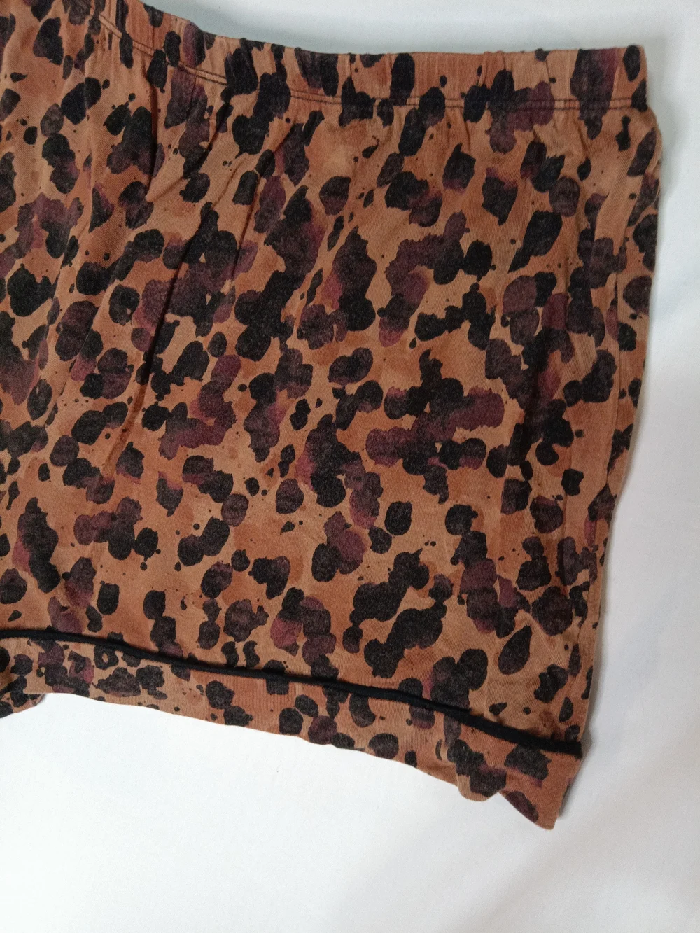 Stars Above Leopard-Print Pajama Short Set in Brown and Black